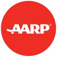 AARP Logo in red circle